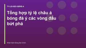 Read more about the article Tổng hợp tỷ lệ châu á bóng đá ý các vòng đấu bứt phá
